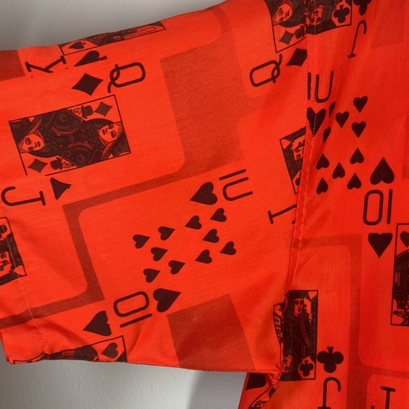 Texas Hold Em Tournament Poker Cards Mens Button Up Shirt LARGE *JET* CASINO - Picture 4 of 7